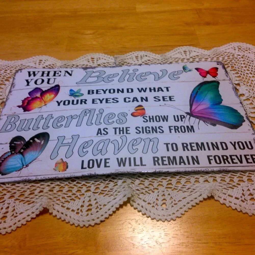 Positive Vibe with butterflies wall art